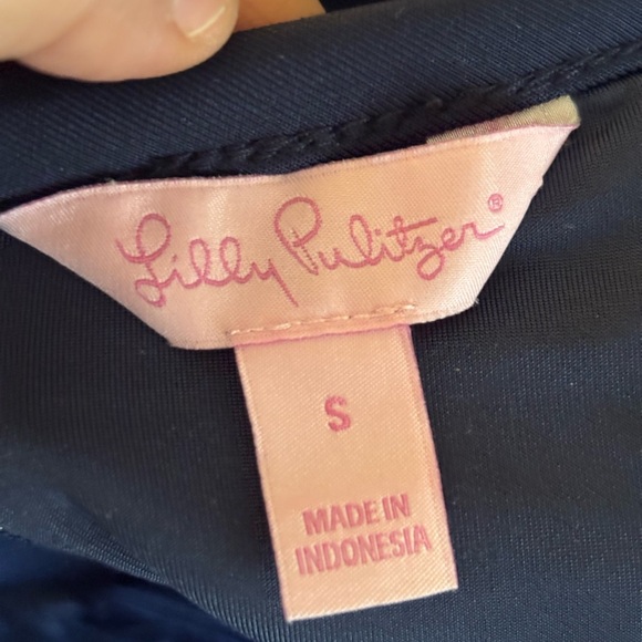 Lilly Pulitzer Navy Aurelie Midi High Low Halter Dress Small - Picture 6 of 9